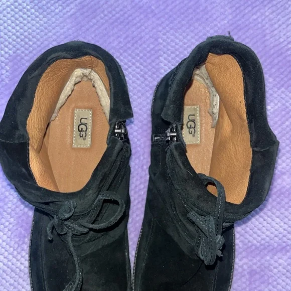 UGG Black Ankle Boots - Picture 7 of 8
